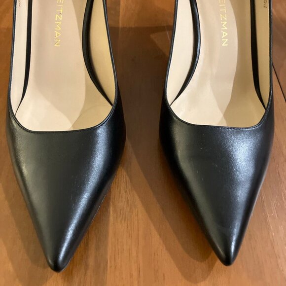NWOT Stuart Wiseman pumps / heels black leather size 9 - Picture 3 of 6